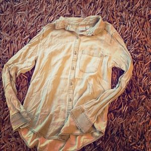 BP distressed look button down - size S